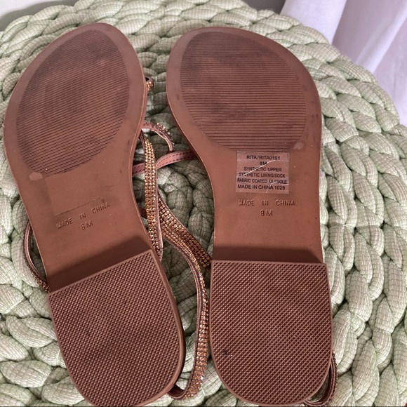 Steve Madden bronze Rita Rhinestone strap sandals - Picture 10 of 10